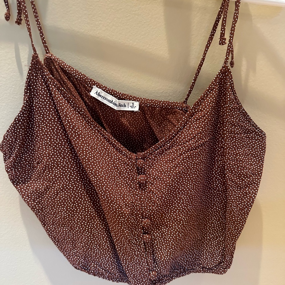 Abercrombie & Fitch Brown Dotted Camisole
